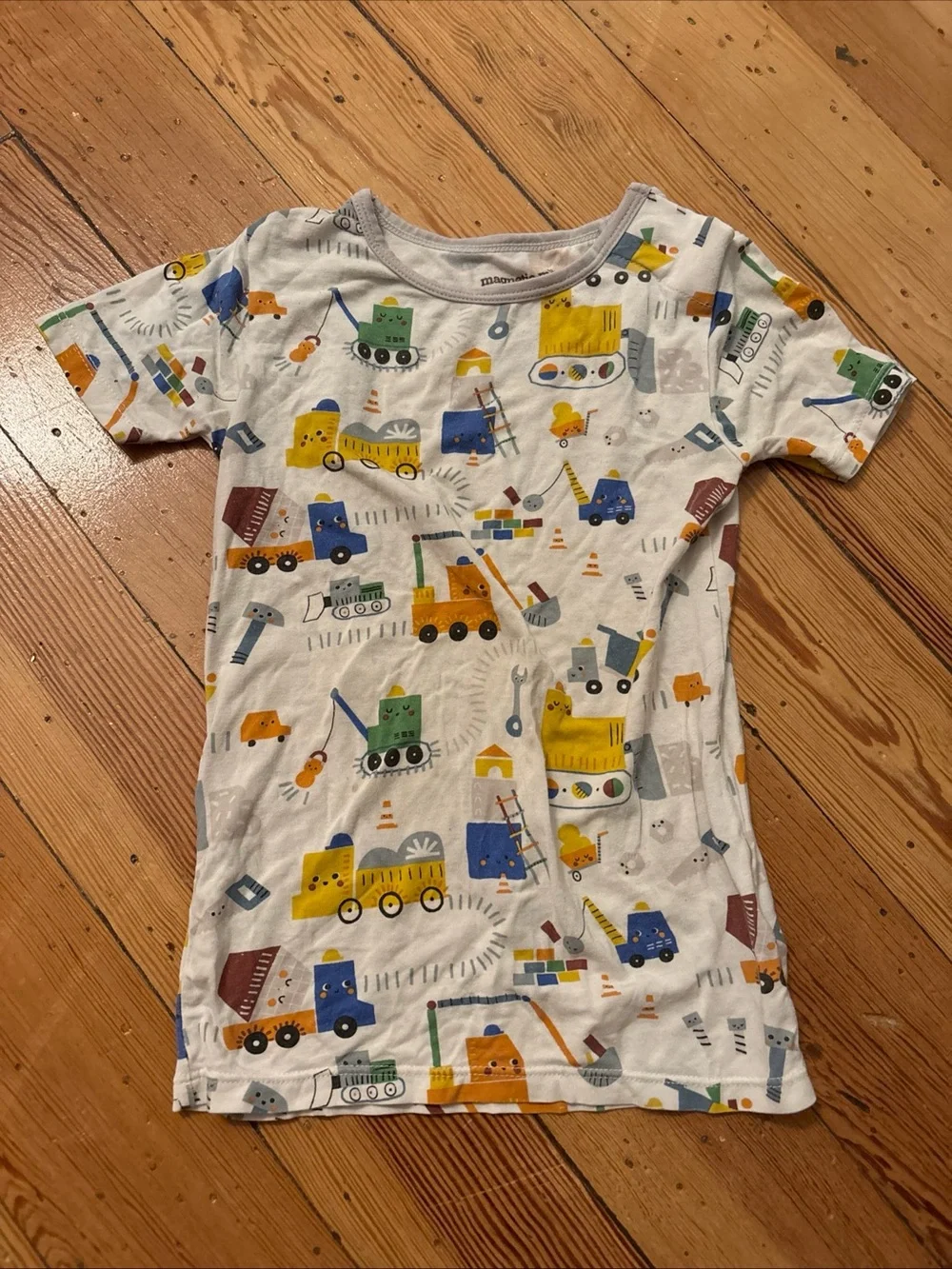 Magnetic Me Boys Construction Tools Soft Modal Pajama Shirt Size 3T